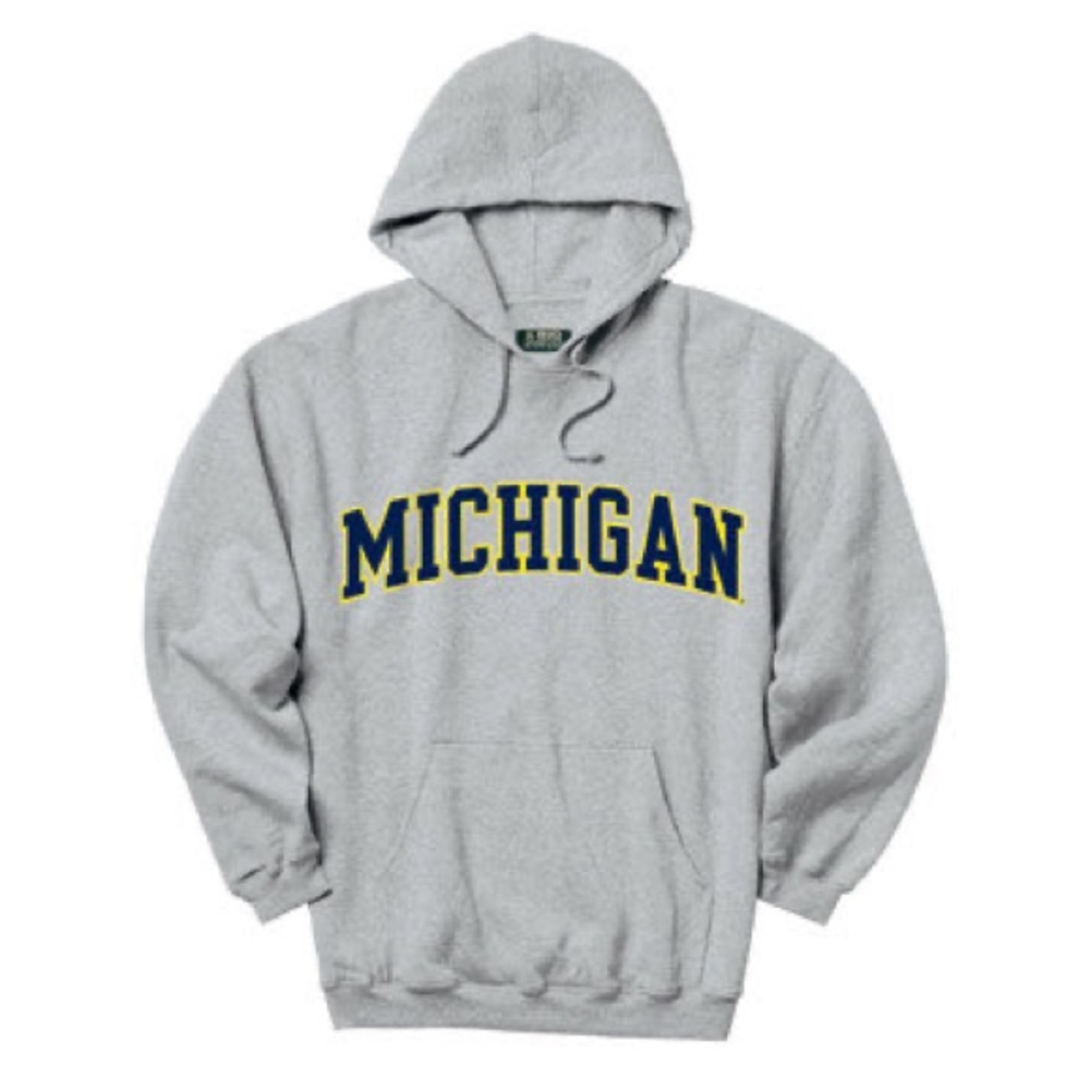 Gray University of Michigan Hoodie